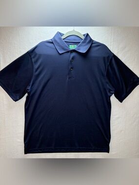 Ben Hogan Men’s Peacoat Blue Short Sleeve Performance Golf Polo Shirt - Size L